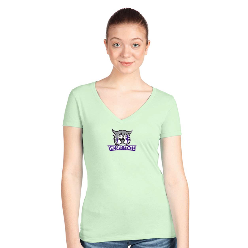 Women's Weber State Wildcats Next Level V-Neck T-Shirt